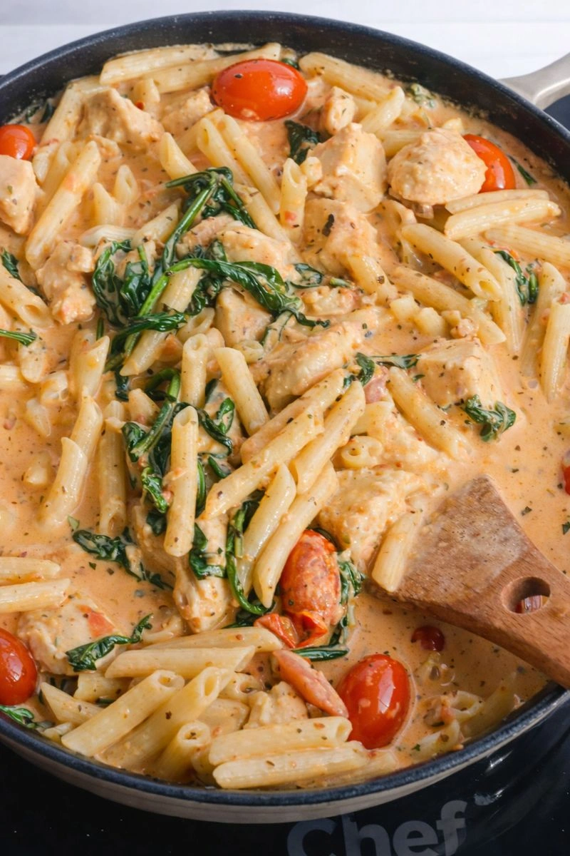 Creamy Chicken and Tomato Pasta (ONE Pan)