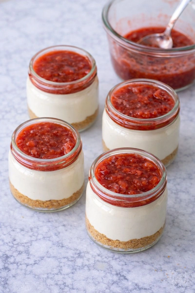 Strawberry Cheesecake Cups with Cottage Cheese