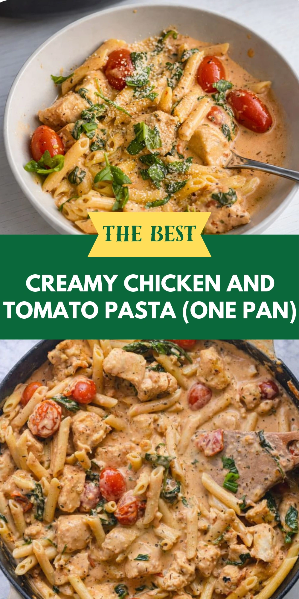 Creamy Chicken and Tomato Pasta (ONE Pan)