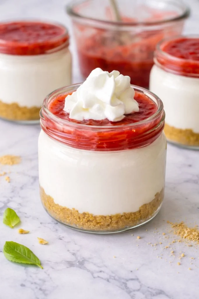 Strawberry Cheesecake Cups with Cottage Cheese