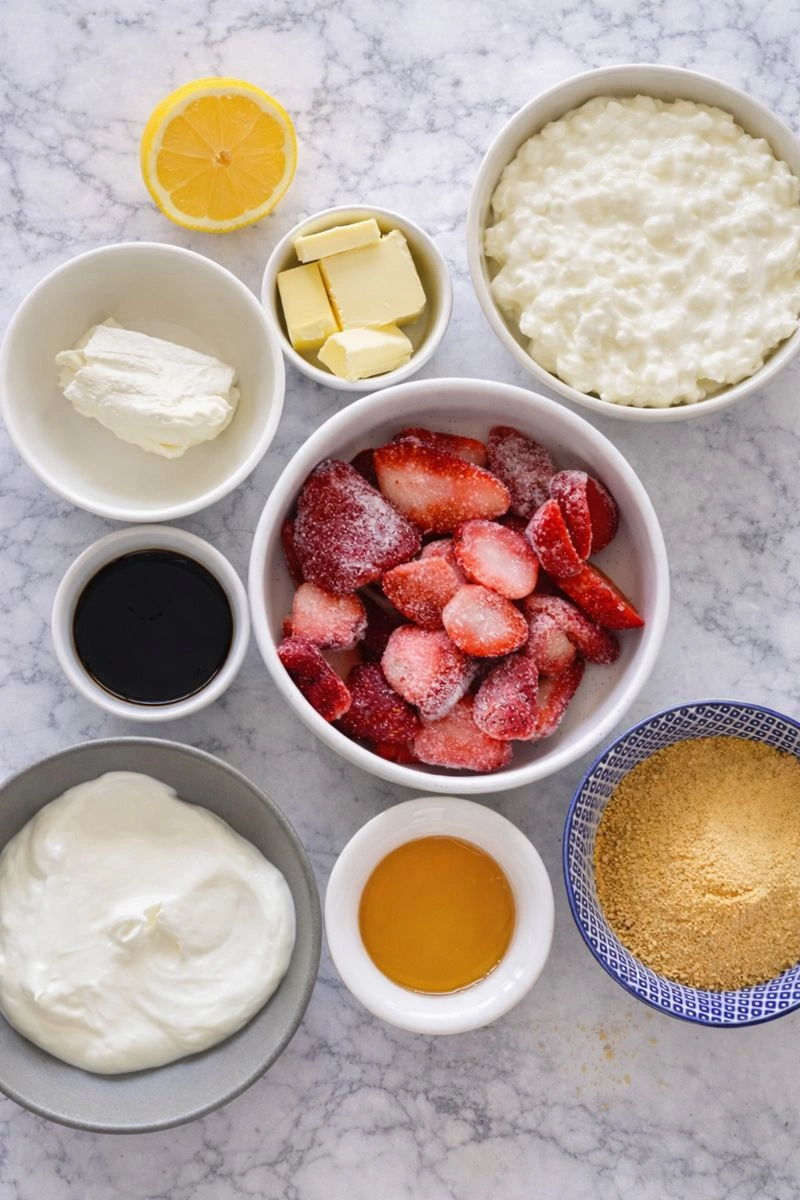 Strawberry Cheesecake Cups with Cottage Cheese